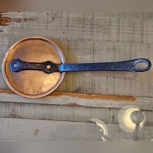 Vintage Antique Copper & Iron Lid, 5"